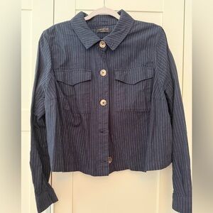 Lane Bryant Boxy Cropped Striped Jacket, 20